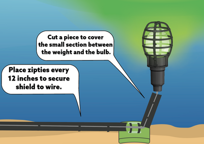 Wire Shield - Protective Sleeve for Underwater Fish Light Wire image 1