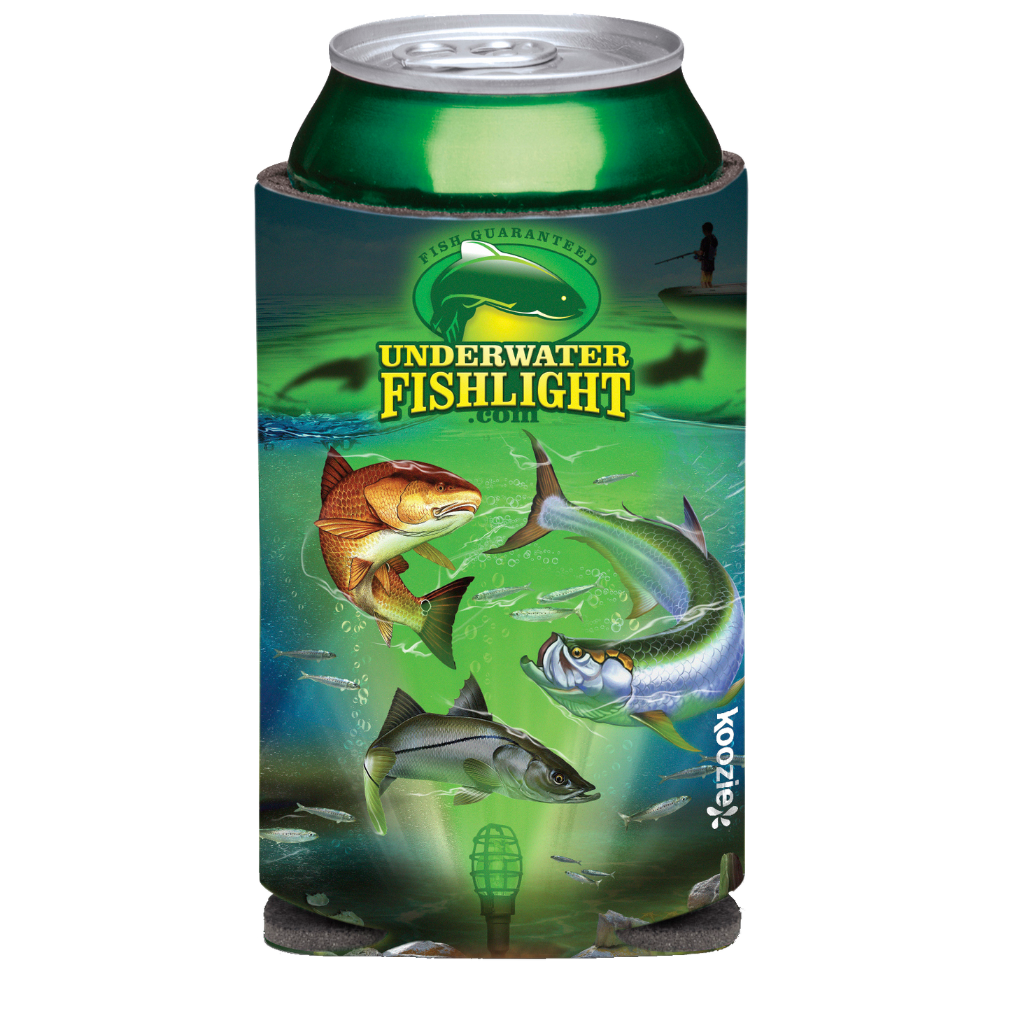 Underwater Fish Light Koozie image 0