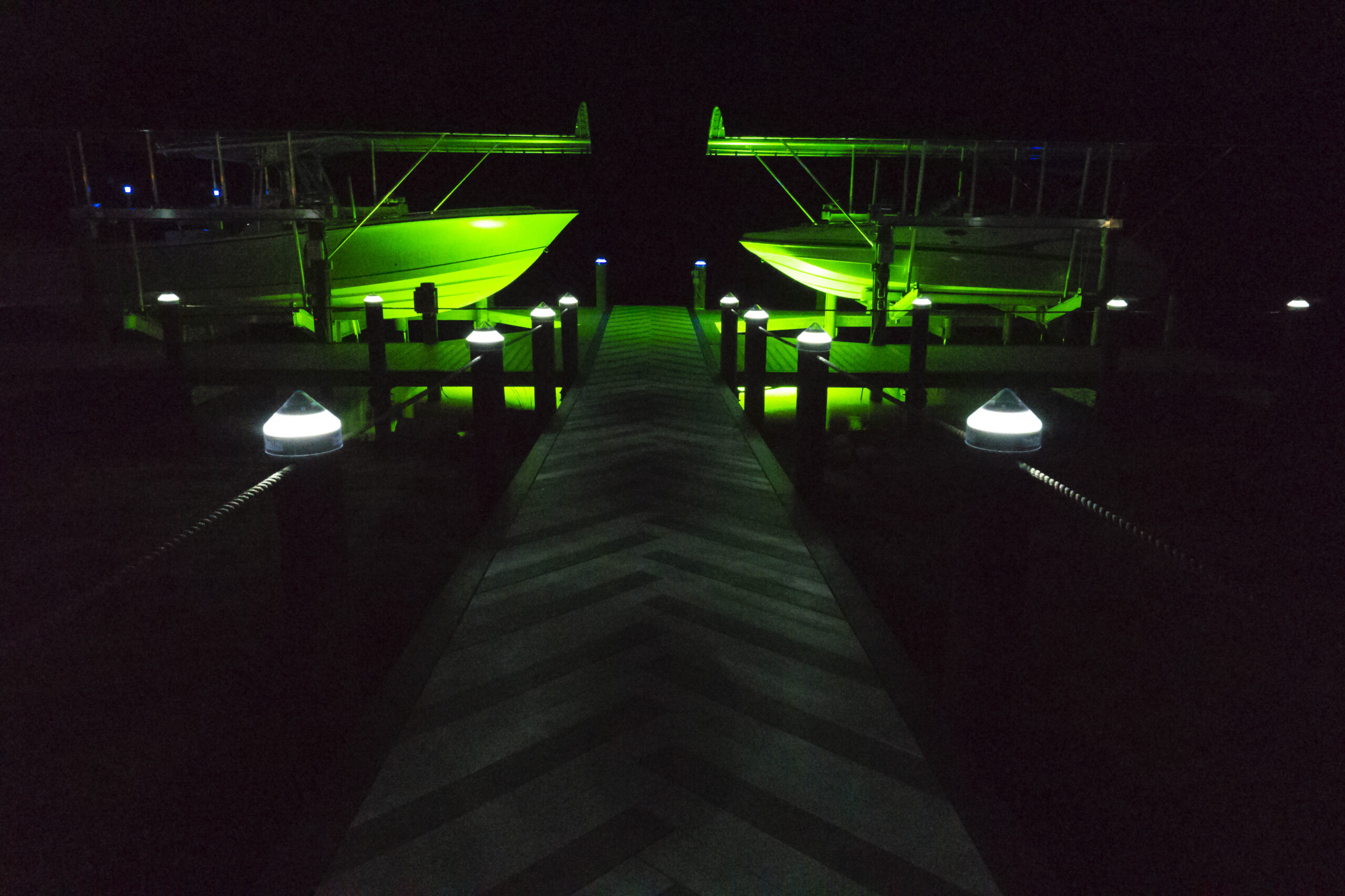 Bright Night Underwater Crappie Fishing Green Light for Dock