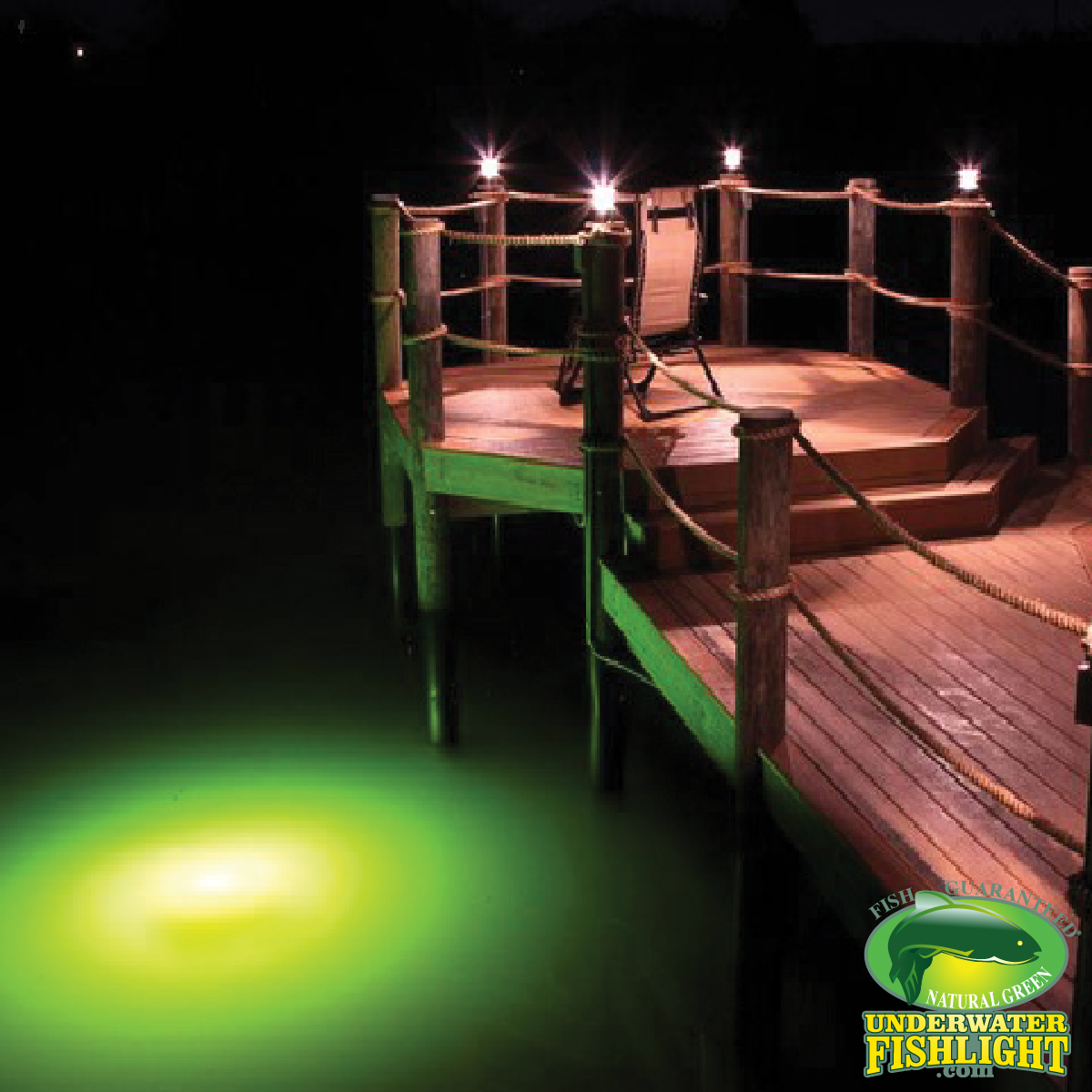 Multi-Color, Color Changing LED Dock-7500 Underwater Fishing Light Wit