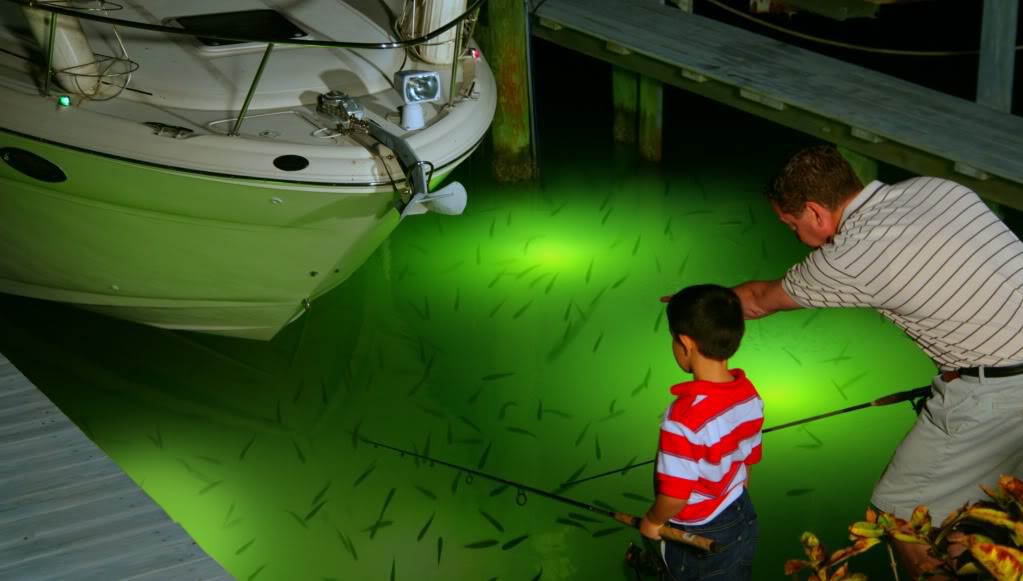 Classic Quad Fish Light For Docks – Underwater Fish Light