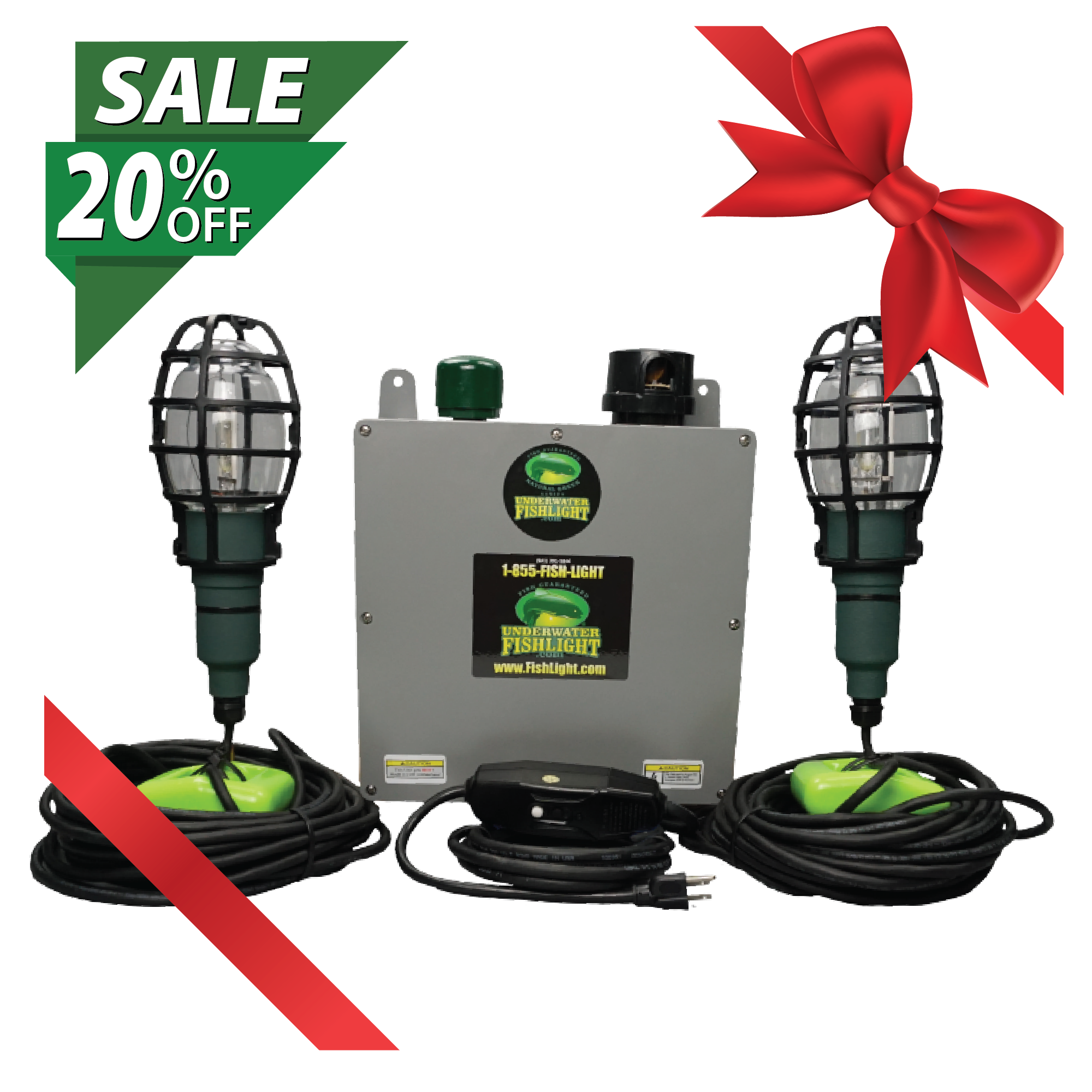 Extra Bright Double <br> Fish Light For Docks